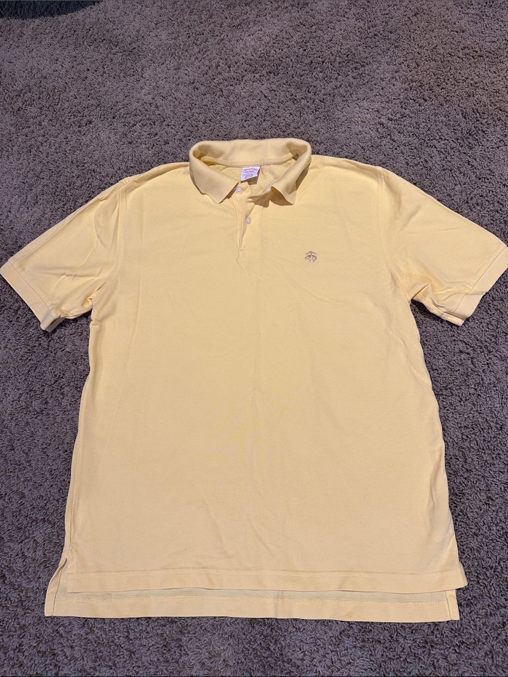 Men's Polo Shirt Brooks Brothers Yellow Sz L